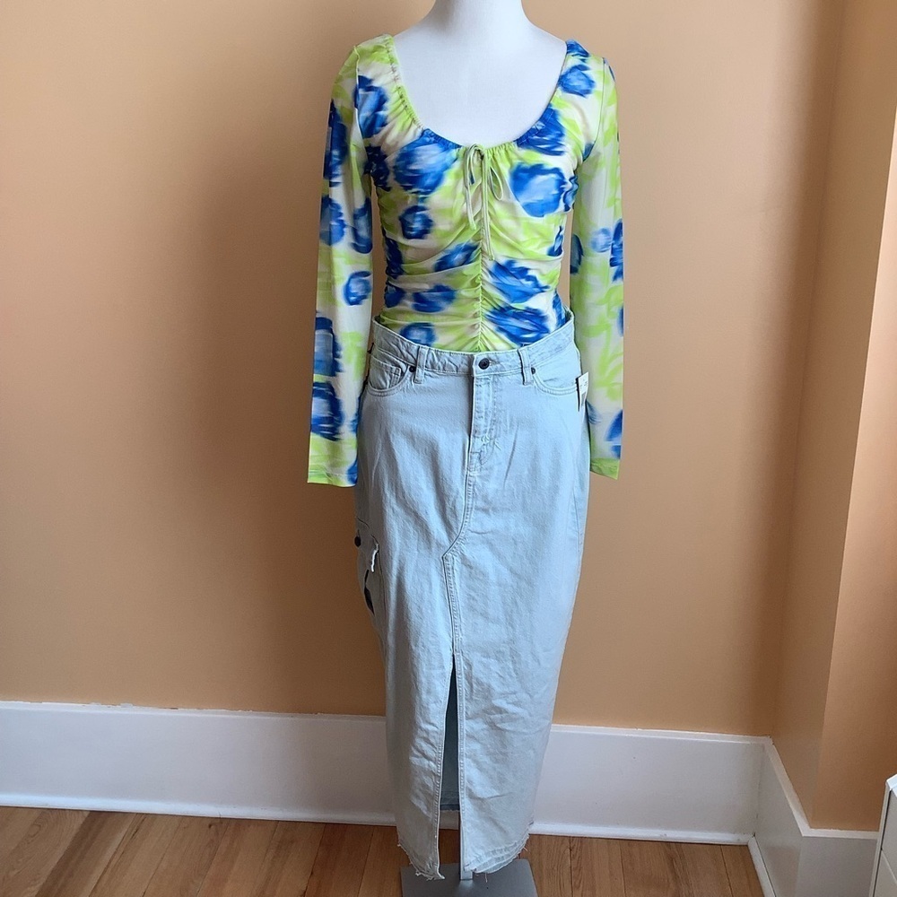 BUFFALO DAVID BITTON Samantha Denim Maxi Skirt Size 31 - Picture 3 of 16